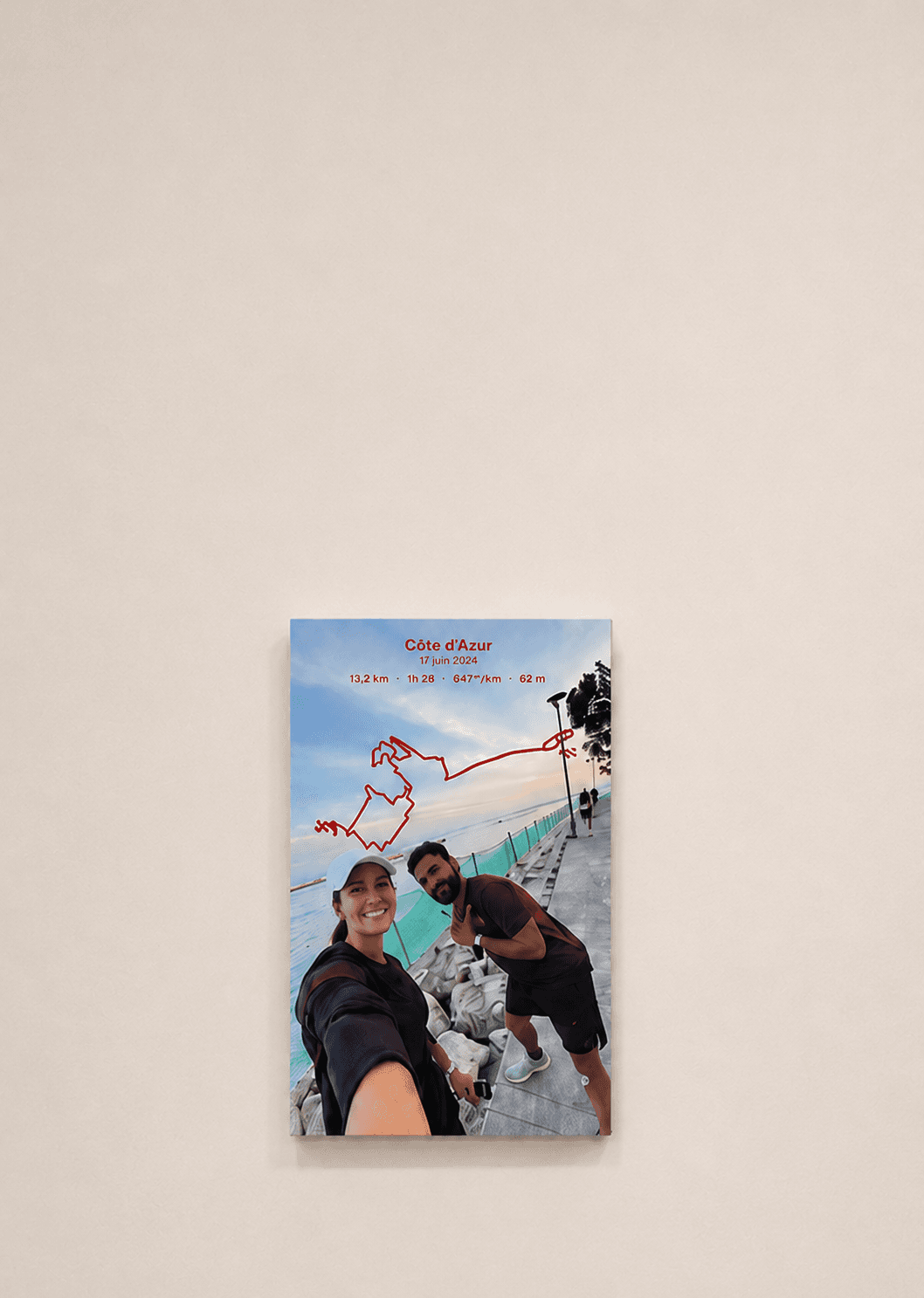 Poster Dibond au format A5 accroché au mur